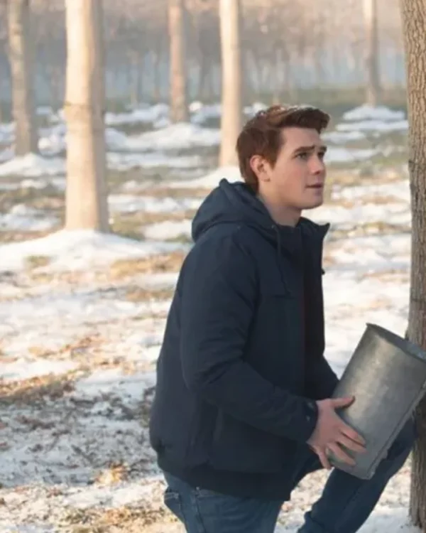 Riverdale S02 KJ Apa Blue Cotton Hooded Jacket