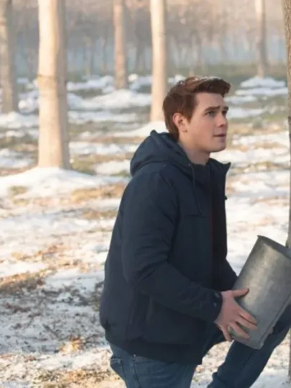 Riverdale S02 KJ Apa Blue Cotton Hooded Jacket