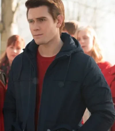 Riverdale S02 KJ Apa Blue Cotton Hooded Jacket