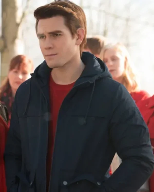 Riverdale S02 KJ Apa Blue Cotton Hooded Jacket
