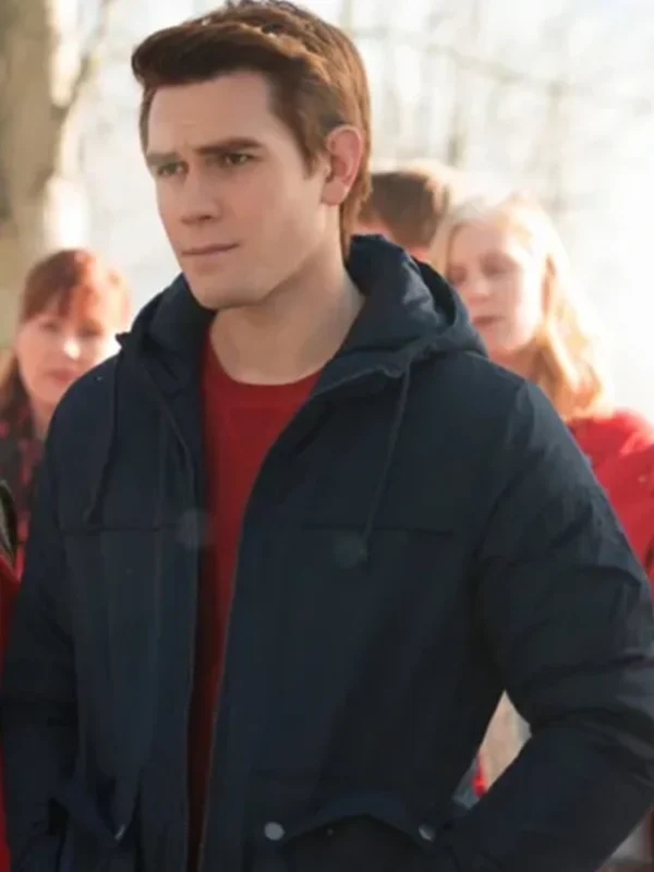 Riverdale S02 KJ Apa Blue Cotton Hooded Jacket