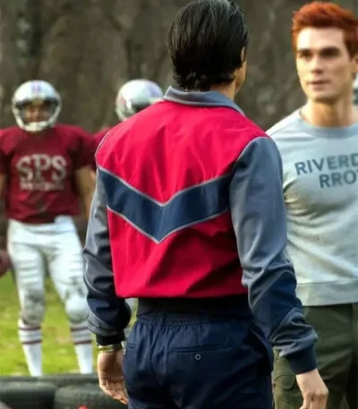Riverdale S05 Reggie Mantle Red and Blue Jacket