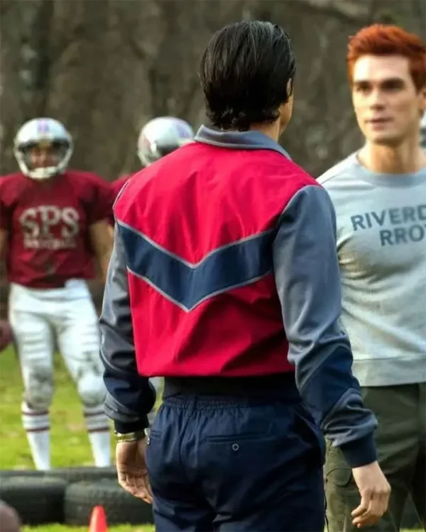 Riverdale S05 Reggie Mantle Red and Blue Jacket
