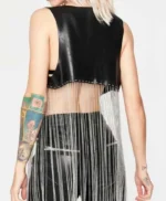 Riverdale S05 Toni Topaz Fringe Leather Black Vest
