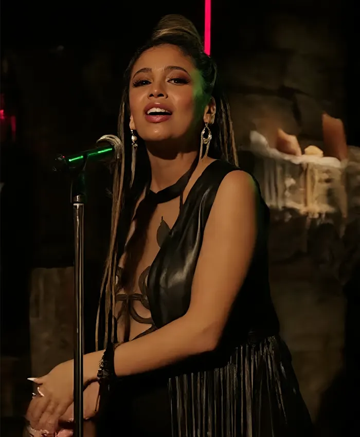 Riverdale S05 Toni Topaz Fringe Leather Black Vest Riverdale S05 Toni Topaz Fringe Leather Black Vest