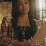 Riverdale S05 Toni Topaz Pink Checked Plaid Blazer