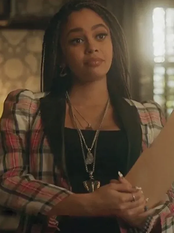 Riverdale S05 Toni Topaz Pink Checked Plaid Blazer