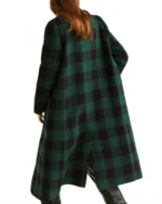 Riverdale S5 Betty Cooper Green Wool Plaid Trench Coat