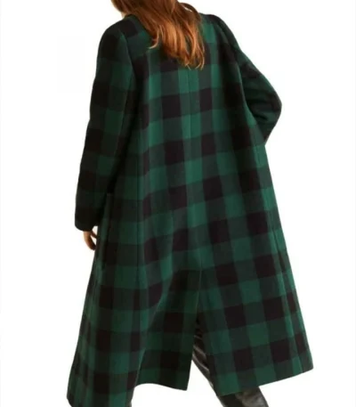 Riverdale S5 Betty Cooper Green Wool Plaid Trench Coat