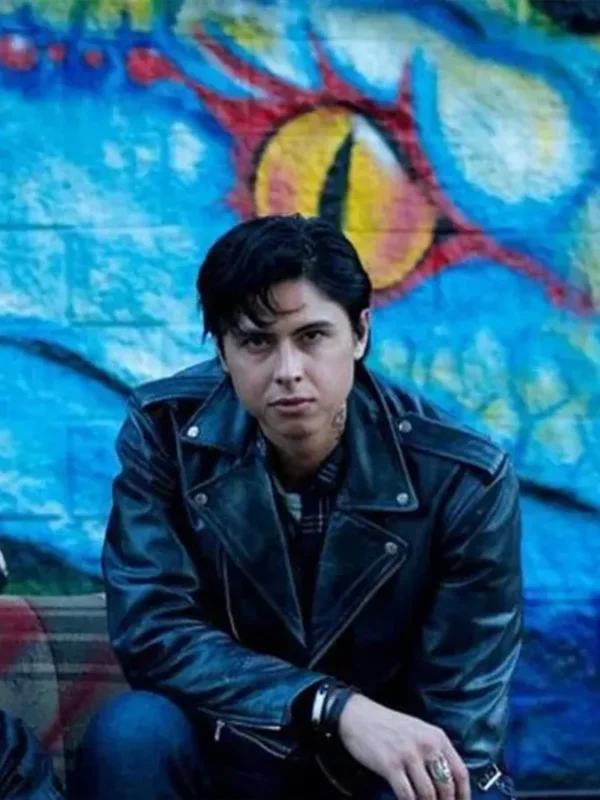 Riverdale Sweet Pea Black Biker Leather Jacket
