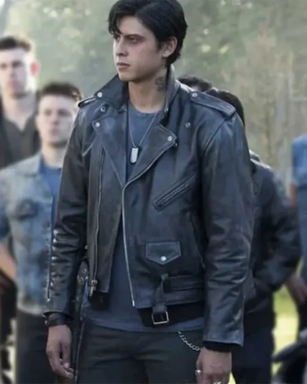 Riverdale Sweet Pea Black Biker Leather Jacket
