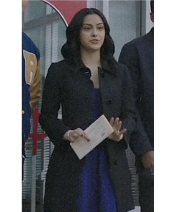 Riverdale Veronica Lodge Black Scalloped Coat