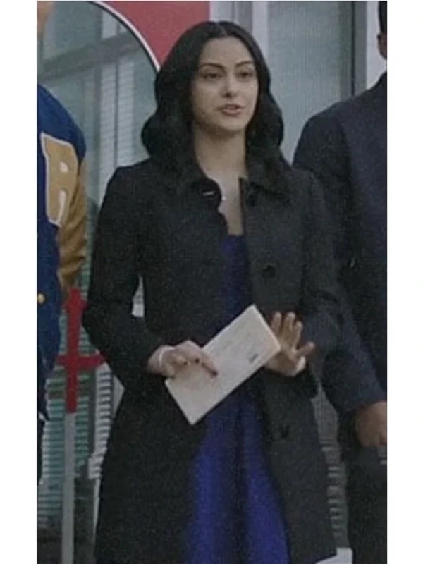 Riverdale Veronica Lodge Black Scalloped Coat