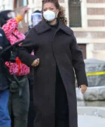 Robyn McCall The Equalizer Shirt Style Collar Black Coat