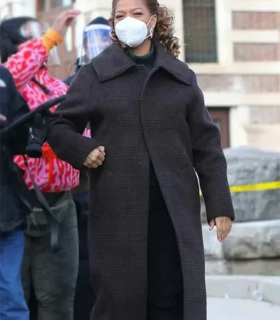 Robyn McCall The Equalizer Shirt Style Collar Black Coat