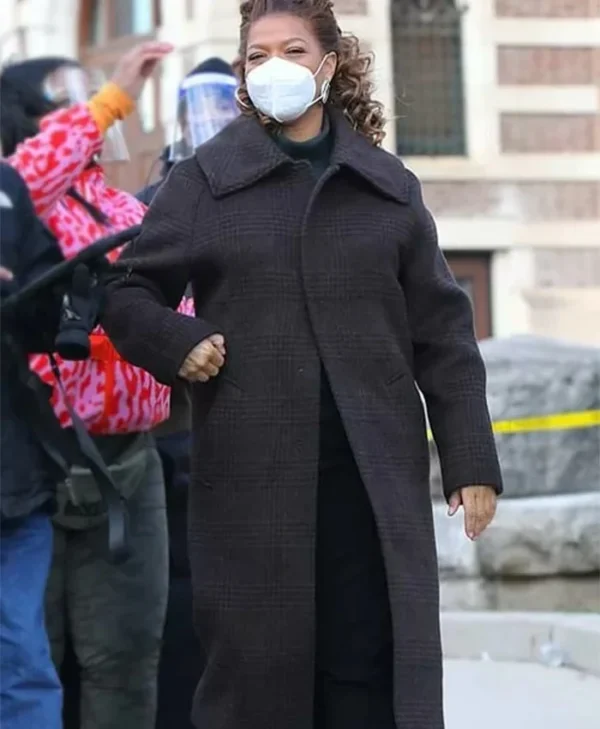 Robyn McCall The Equalizer Shirt Style Collar Black Coat