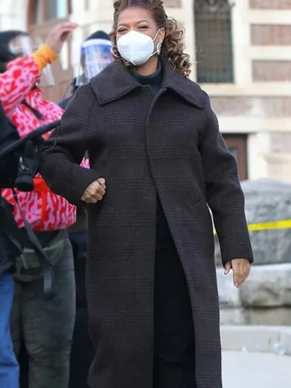 Robyn McCall The Equalizer Shirt Style Collar Black Coat