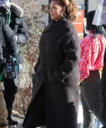 Robyn McCall The Equalizer Shirt Style Collar Black Coat
