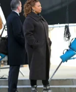 Robyn McCall The Equalizer Shirt Style Collar Black Coat