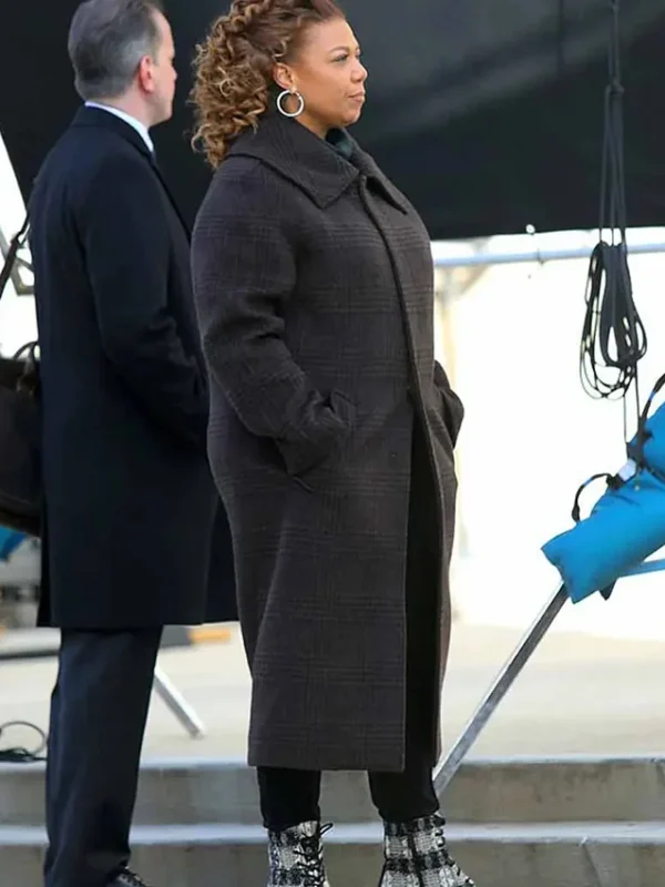 Robyn McCall The Equalizer Shirt Style Collar Black Coat