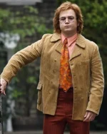 Rocketman Taron Egerton Beige Coat
