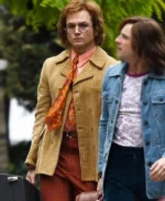 Rocketman Taron Egerton Beige Coat