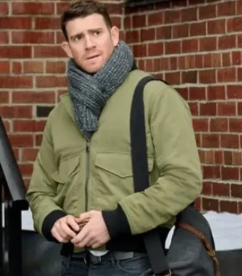 Round And Round 2023 Bryan Greenberg Green Bomber Jacket