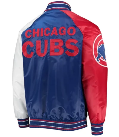 Royal-Red Chicago Cubs Reliever Varsity Satin Jacket