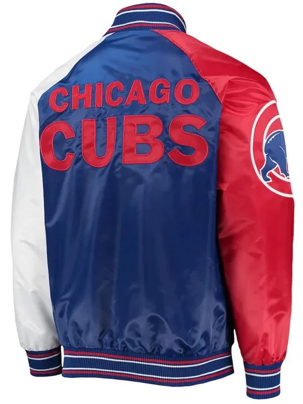 Royal-Red Chicago Cubs Reliever Varsity Satin Jacket