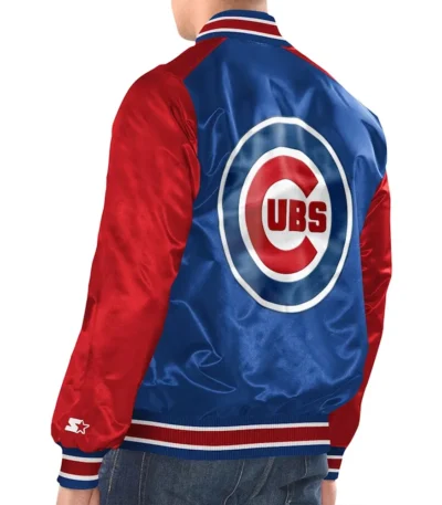Royal-Red Chicago Cubs Renegade Varsity Satin Jacket