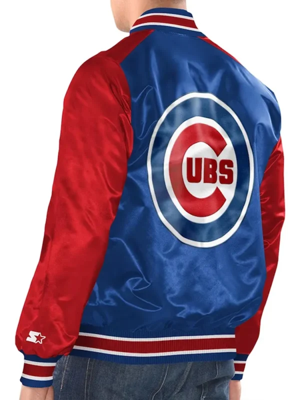 Royal-Red Chicago Cubs Renegade Varsity Satin Jacket