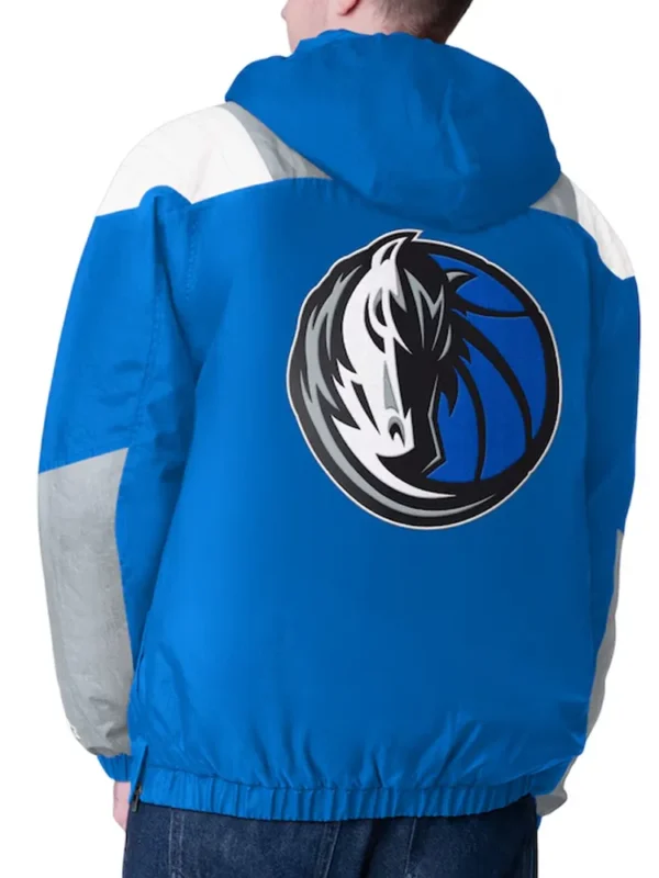 Royal/Silver Dallas Mavericks Charger Half-Zip Pullover Jacket