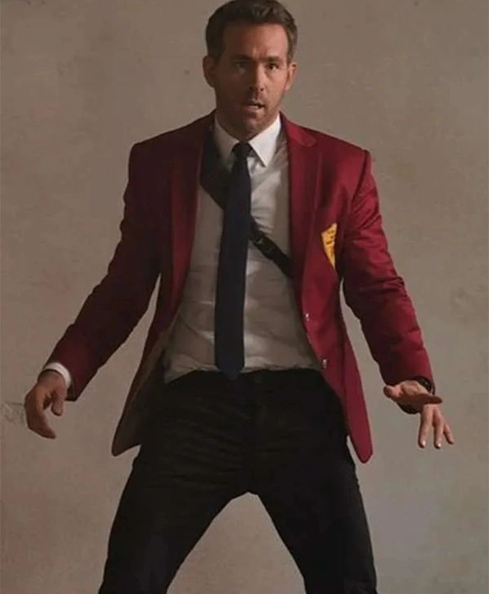 Ryan Reynolds Red Notice Nolan Booth Red Blazer Ryan Reynolds Red Notice Nolan Booth Red Blazer