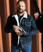 Ryan Robbins Sniper Rogue Mission Blue Shearling Jacket