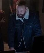 Ryan Robbins Sniper Rogue Mission Blue Shearling Jacket
