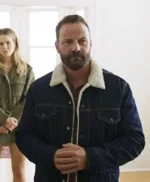 Ryan Robbins Sniper Rogue Mission Blue Shearling Jacket