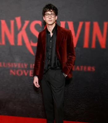 Ryan Thanksgiving 2023 Maroon Blazer