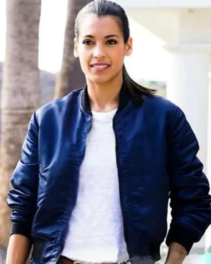 S.W.A.T. S02 Stephanie Sigman Blue Bomber Jacket S.W.A.T. S02 Stephanie Sigman Blue Bomber Jacket