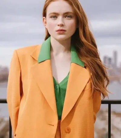 Sadie Sink Orange Blazer Jacket