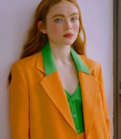 Sadie Sink Orange Blazer Jacket