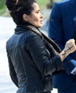 Salma Hayek The Hitman’s Wife’s Bodyguard Leather Black Jacket
