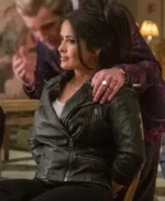 Salma Hayek The Hitman’s Wife’s Bodyguard Leather Black Jacket