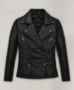 Salma Hayek The Hitman’s Wife’s Bodyguard Leather Black Jacket