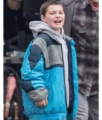 Samaritan Sam Cleary Blue Puffer Bomber Jacket