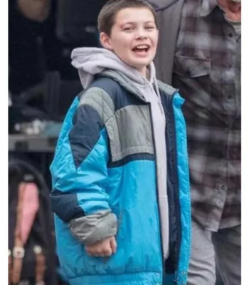 Samaritan Sam Cleary Blue Puffer Bomber Jacket