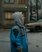Samaritan Sam Cleary Blue Puffer Bomber Jacket