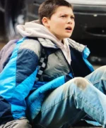 Samaritan Sam Cleary Blue Puffer Bomber Jacket