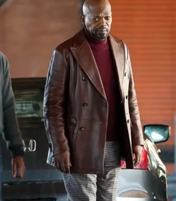 Samuel Jackson John Shaft 2019 Brown Leather Blazer Coat