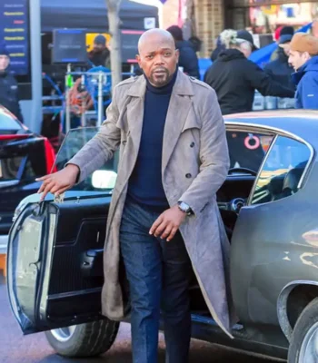 Samuel Jackson John Shaft Grey Long Coat