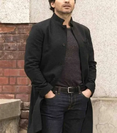 Santiago Cabrera Salvation Long Black Coat